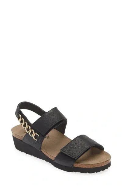 Naot Eliana Slingback Sandal In Soft Black Leather