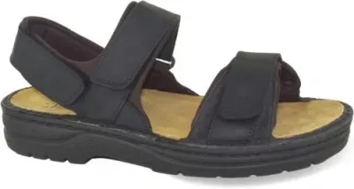 Pre-owned Naot Men's Arthur Sandal In Black Nubuck/oily Midnight Suede