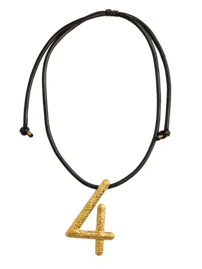 Natia X Lako Number 4 Necklace In Gold