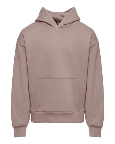 Next Level Men's Heavyweight Fleece Hoodie In Grey