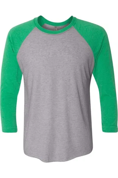 Next Level Unisex Triblend Three-quarter Raglan T-shirt In Gray