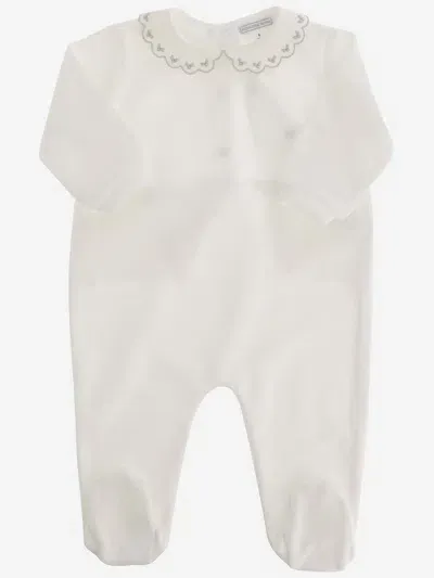 Nicoletta Fanna Babies' Soft Cotton One-piece Romper In White