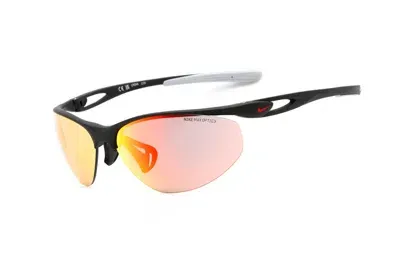 Pre-owned Nike Aerial Sunglasses Black/red Mirror (dz7354-011)