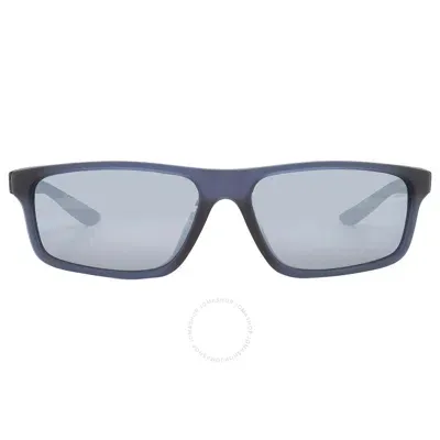 Nike Silver Flash Rectangular Unisex Sunglasses  Chronicle Mi Cw4656 410 59 In Blue