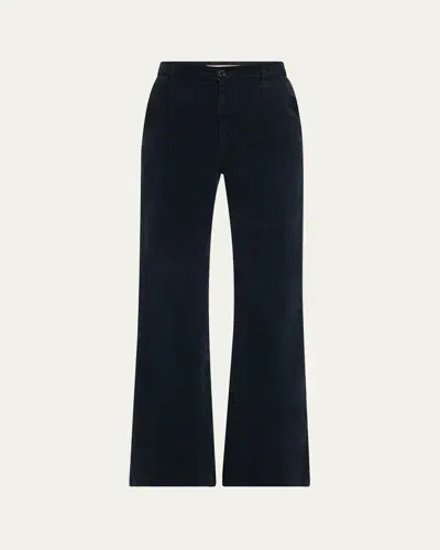 Nili Lotan Anna Corduroy Bootcut Pants In Midnight