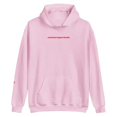 Nus Emotional Support Hoodie In Pink/purple