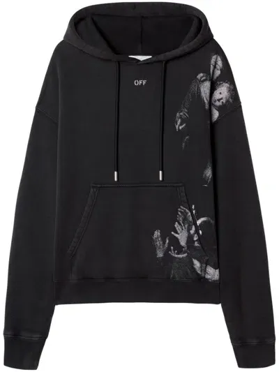 Off-white Blurred Mary Hoodie In Black