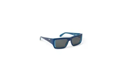 Pre-owned Off-white Prescott Sunglasses Blue/dark Grey/grey (oeri117s24pla0014507-fr)