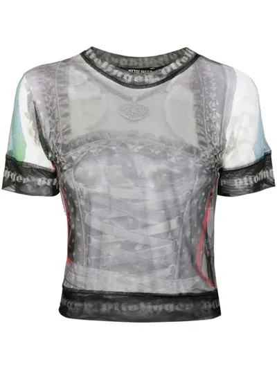 Ottolinger Mesh T-shirt In Beige