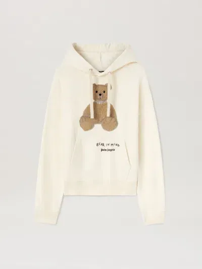 Palm Angels Bear In Mind Hoodie In White