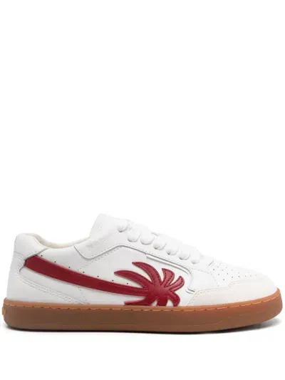 Palm Angels New Palm 1 Leather Sneakers In White