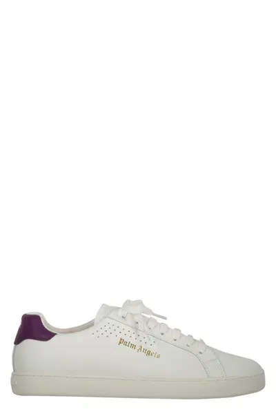 Palm Angels New Tennis Leather Sneakers In White