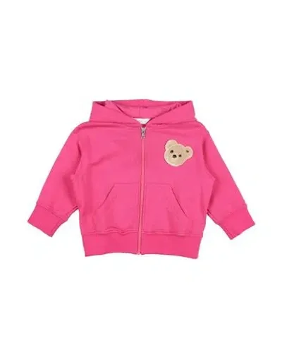 Palm Angels Babies'  Toddler Girl Sweatshirt Fuchsia Size 4 Cotton, Elastane In Pink