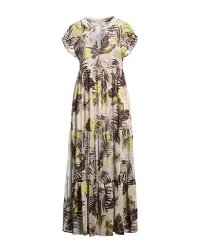 Panicale Woman Maxi Dress Sand Size 8 Polyester, Viscose In Beige