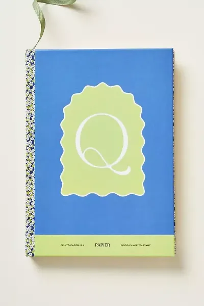 Papier X Anthropologie Monogram Journal In Blue