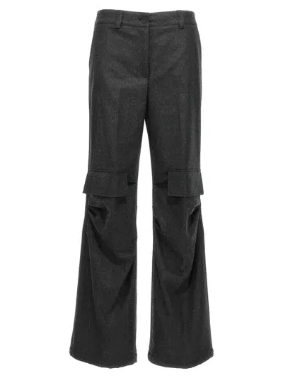 P.a.r.o.s.h Grey Cargo Pants In Gray