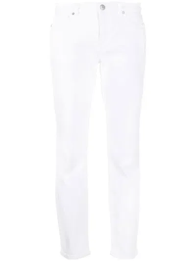 P.a.r.o.s.h Slim Cut Mid-rise Jeans In White