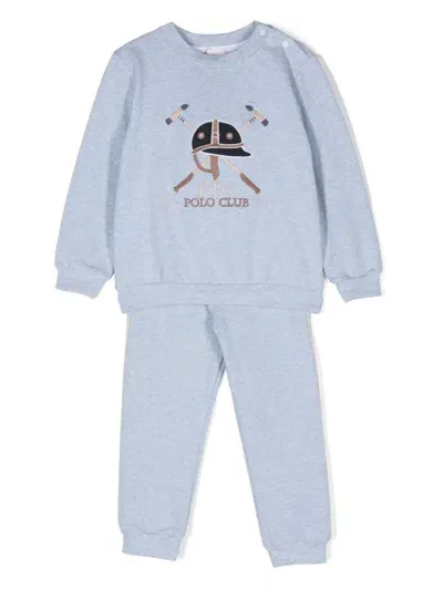 Patachou Kids' Logo-embroidered Tracksuit In Blue