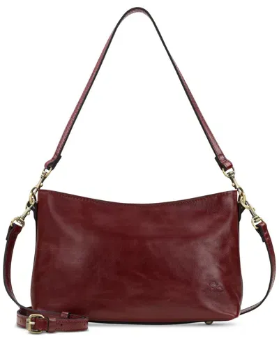 Patricia Nash Betta Medium Leather Crossbody, Created For Macy's In Maroon