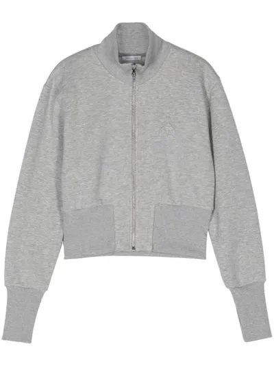 Patrizia Pepe Mélange-effect Sweatshirt In Grey