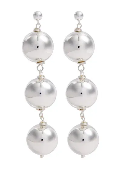 Pearl Octopuss.y Sterling Silver Sphere Drop Earrings In White