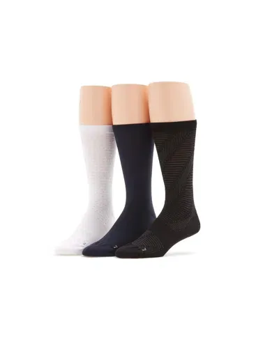 Perry Ellis Men's 3 Pack Performance Microfiber Tech Stitch Crew Socks In Assorted