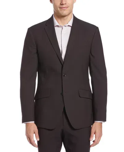 Perry Ellis Men's Slim Fit Stretch Washable Suit Jacket In Port,red