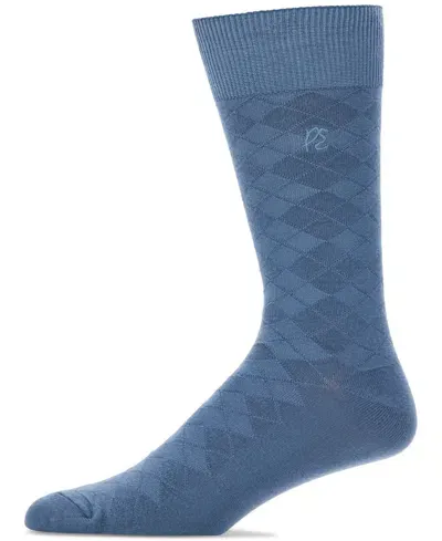 Perry Ellis Portfolio Men's Diamond Stitch Socks In Coronet Bl