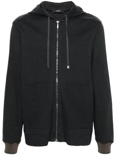 Peserico Zip-up Sports Hoodie In Black