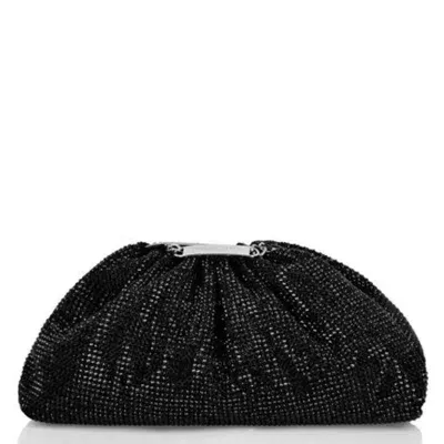 Philipp Plein Crystal Embroidered Mini Pillow Clutch Bag In Black