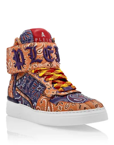 Philipp Plein Paisley-print Hi-top Sneakers In Multi