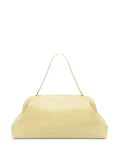 Philosophy Di Lorenzo Serafini Lauren Patent-leather Clutch Bag In Yellow