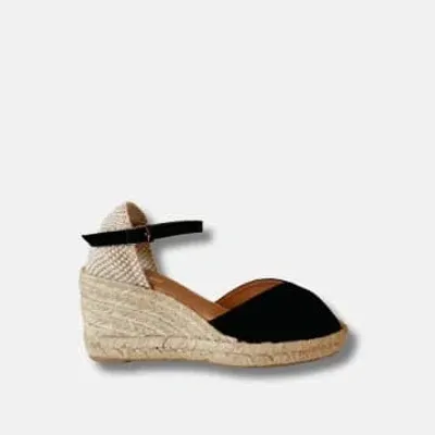 Pinaz Bibi Black Espadrille Wedge