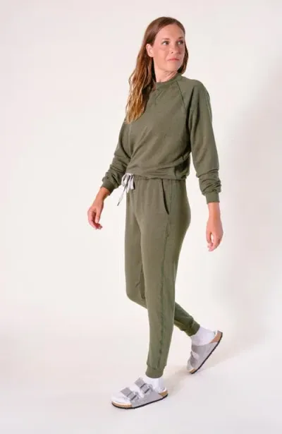 Poplinen Plus Agnes Organic Cotton + Tencel Jogger Pant In Green