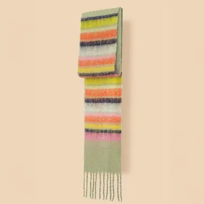 Powder Design Powder Green Stripe Scarf In Multi