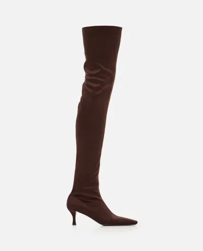 Proenza Schouler Trap Over The Knee Boots In Brown