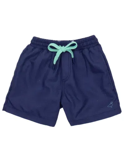 Properly Tied Boy's Wavechaser Swim Trunk In Blue Onyx