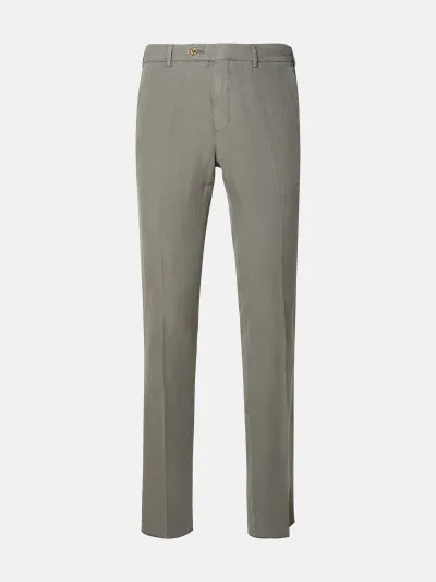 Pt Torino Green Linen Blend Trousers