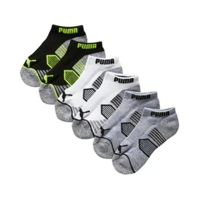 Puma Kids' Boys' Half-terry Low Cut Socks (3 Pairs) In Multi