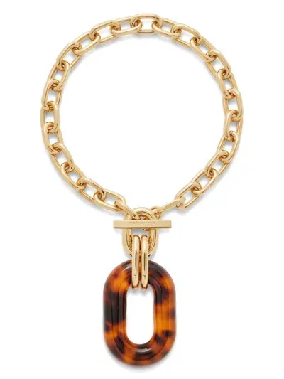 Rabanne Tartaruga Necklace In Brown