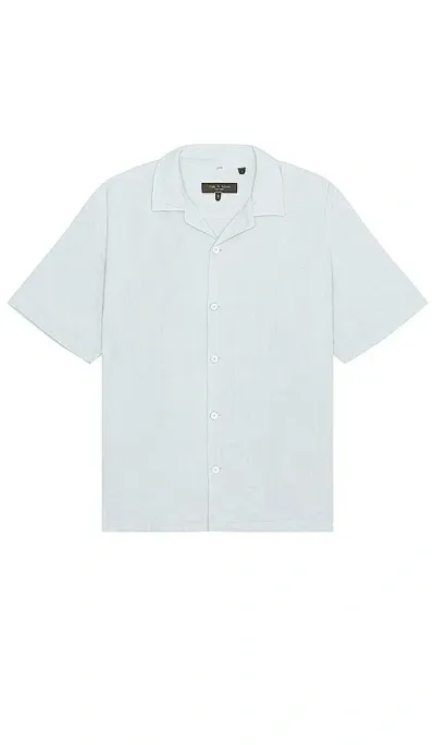 Rag & Bone Avery Gauze Shirt In Dusty Blue