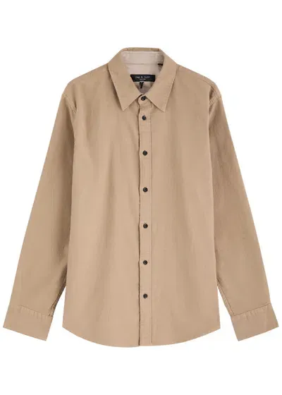 Rag & Bone Finch Corduroy Long Sleeve Shirt In Brown