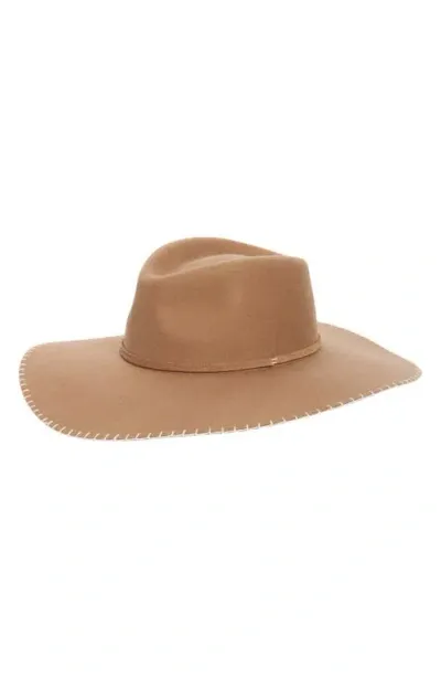 Rag & Bone Ingrid Felted Wool Fedora In Tan