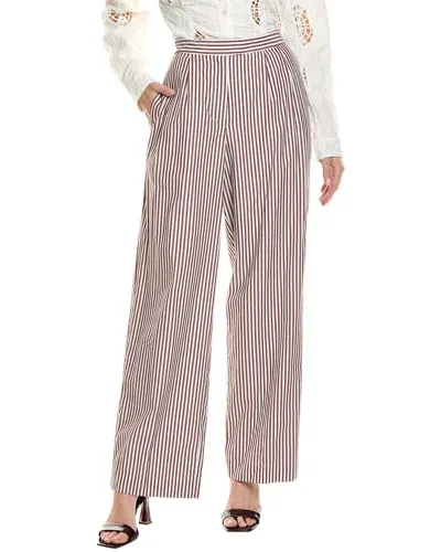 Rag & Bone Lacey Stripe Poplin Pant In Brown