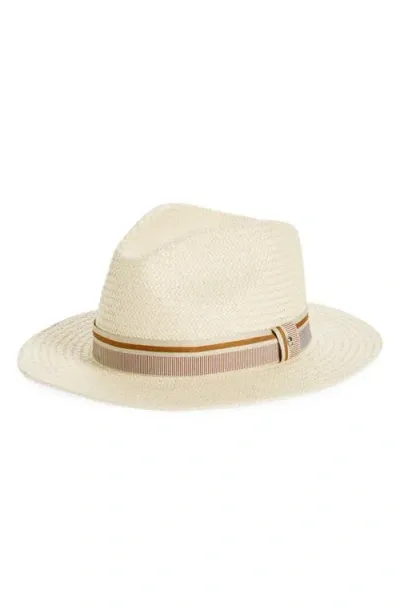 Rag & Bone Packable Straw Fedora In Natural