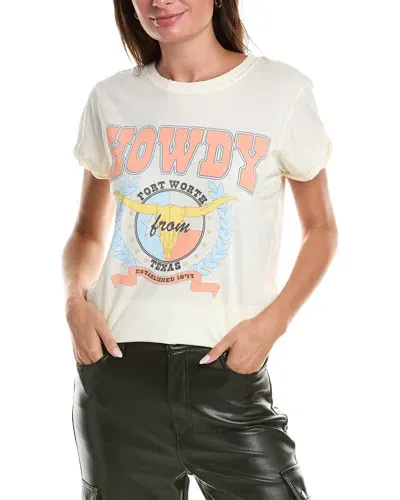 Recycled Karma Howdy Fort Worth T-shirt In White