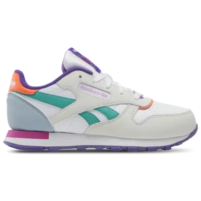 Reebok Kids' Boys  Classic Leather In Barely Grey/dynamic Purple/bold Pink