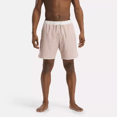 Reebok Men's Quick-dry Core Volley 7" Swim Trunks In Pink Stucco