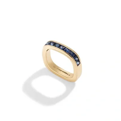 Renato Cipullo Piazza Corso Ring In 18k Yellow Gold,sapphires