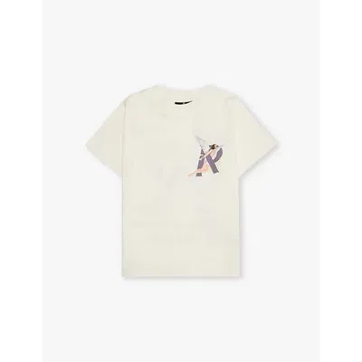 Represent Kids' Storms In Heaven Graphic-print Cotton-jersey T-shirt In Flat White